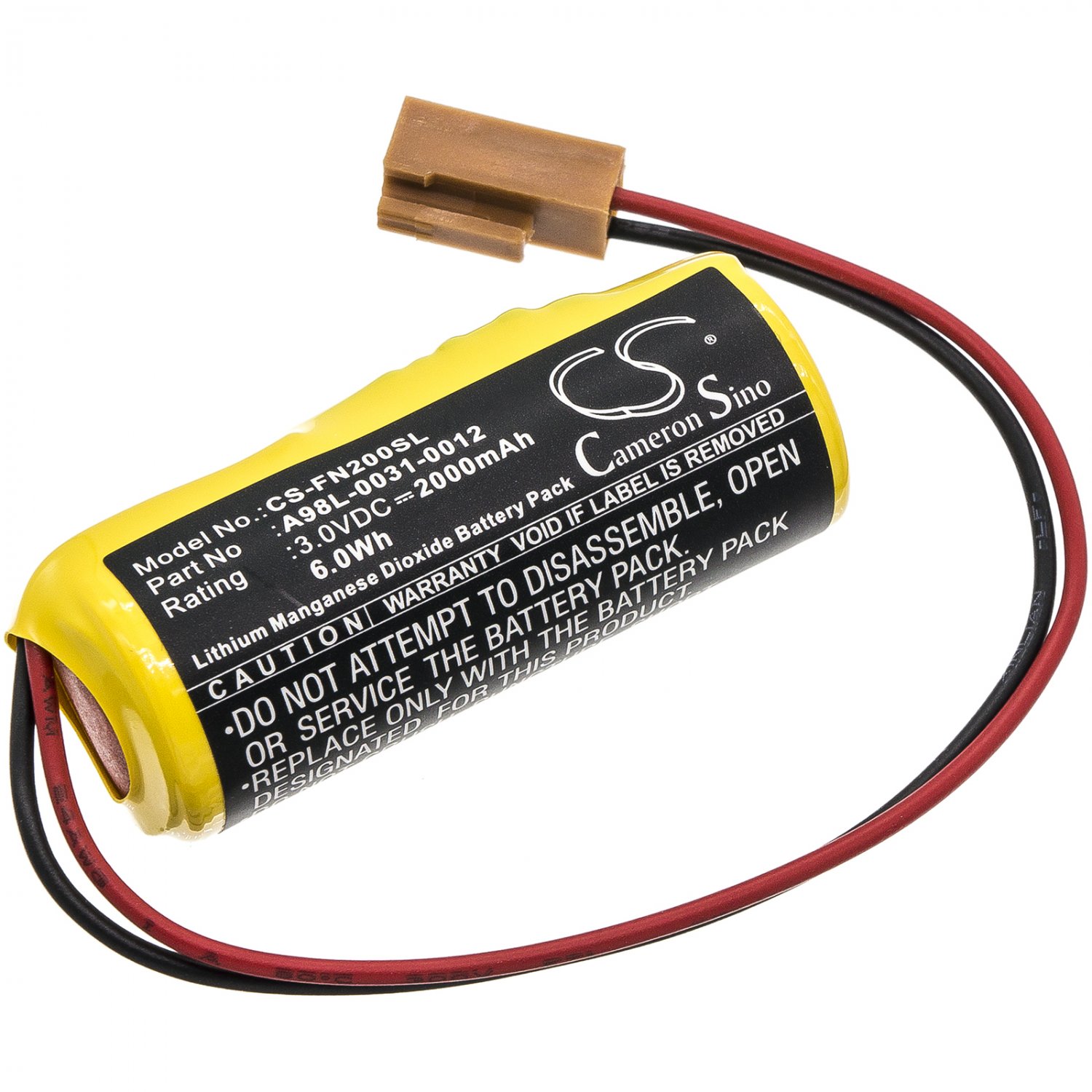 BATTERY GE A02B-0200-K102, A98L-0031-0012 FOR FANUC 0i-B, FANUC 0i-D, FANUC 0i-Mate-B