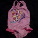 Girl Toddler 1 pc swim Bathing Suit Pink Butterfly 24 month 9125