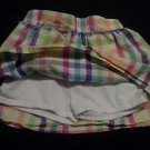 Girl Toddler Multi Plaid Skirt Skort 3T 9131