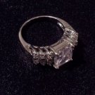 White topaz 14kgf gold filled ring size 8