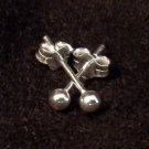 sterling silver 925 ball earring studs 1 pair new 3mm