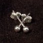 sterling silver 925 ball earring studs 1 pair new 3mm