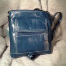 Giani Bernini purse handbag NWT RARE teal leather long crossbody strap