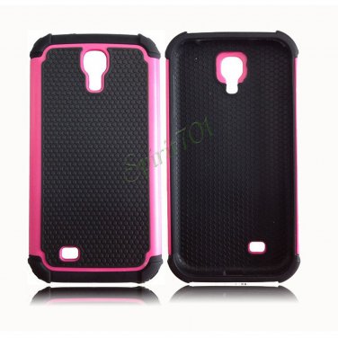 Cool Combo Double Layer Case Protective Cover for Samsung Galaxy S4 i9500 Pink