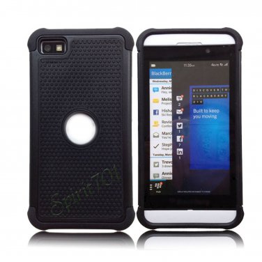 Cool Combo Double Layer Hard Case Protective Cover for Blackberry Z10 Black