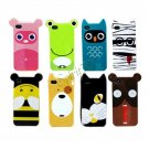 Cute Cartoon Animal TPU Case Cover Skin for iPhone 4 4G 4S 4GS 1pc