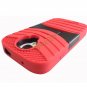 Cool Combo Silicone PC Stand Case Anti-Shock Cover for Samsung Galaxy S4 i9500 Red