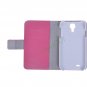 Litchi Pattern Flip PU Leather Protective Cover Card Holder Case for Samsung Galaxy S4 i9500 Rose