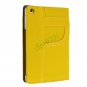 Denim Jeans PU Leather Flip Stand Case Cover for iPad Mini Yellow