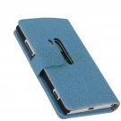 Macadam Stone Pattern Flip PU Leather Case for Nokia 920 Card Holder Blue
