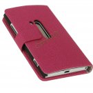 Macadam Stone Pattern Flip Card Holder Case for Nokia 920 PU Leather Rose