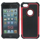 Cool Combo Double Layer Hard Case Protective Cover for iPhone 5 Red