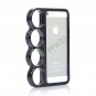Cool Ring Plating Plastic Bumper Case Cover for iPhone 5 Black