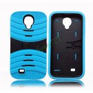 Cool Combo Silicone PC Stand Case Anti-Shock Cover for Samsung Galaxy S4 i9500 Skyblue