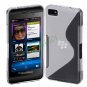 S Style Wave TPU Gel Case Cover for Blackberry Z10 Clear White