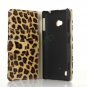 Leopard Pattern Flip PU Leather Card Holder Case for Nokia 720