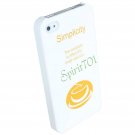 Fresh Style Simple Color Lump Frosted Hard Case for iPhone 4 4S Coffee Cup White