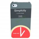 Fresh Style Simple Color Lump Frosted Slim Cover for iPhone 4 4S Clock Black