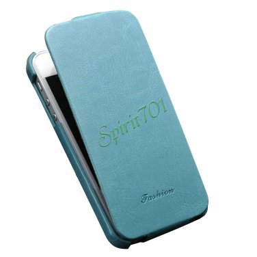 Supper Slim Luxury Retro PU Leather Flip Case Cover for iPhone 5 Blue