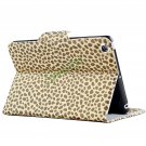 Fashion Leopard PU Leather Stand Case Card Holder Cover for iPad Mini Beige
