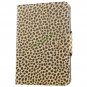 Fashion Leopard PU Leather Stand Case Card Holder Cover for iPad Mini Beige