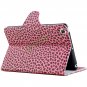 Fashion Leopard PU Leather Stand Case Card Holder Cover for iPad Mini Rose
