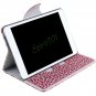 Fashion Leopard PU Leather Stand Case Card Holder Cover for iPad Mini Rose