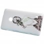 Pencil Sketch Girl TPU Gel Cartoon Case Protective Cover for Nokia Lumia 520