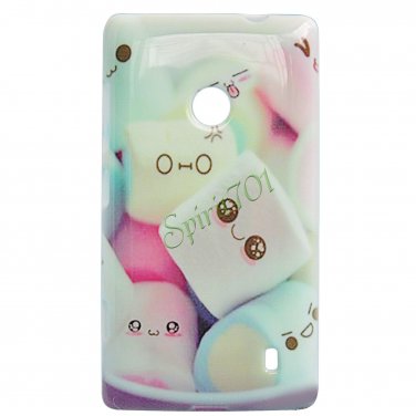 Happy Cotton Candy TPU Gel Cartoon Case Protective Cover for Nokia Lumia 520