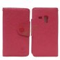 Candy TPU PU Leather Wallet Case Flip Stand for Samsung Galaxy S3 Mini I8190 Watermelon Red