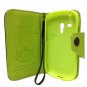 Contrast Candy Color TPU PU Leather Wallet Case Flip Cover for Samsung Galaxy S3 Mini I8190 Black