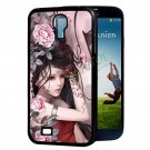 Naked Eye 3D Picture Flower Girl Hard Plastic Case Cover Shell for Samsung Galaxy S4 I9500