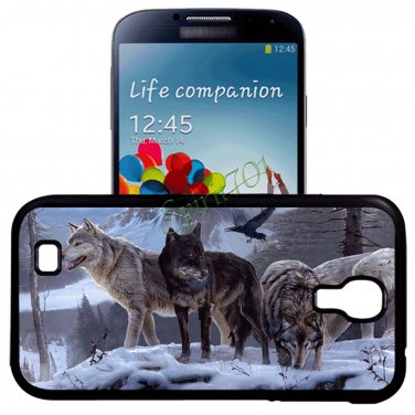Naked Eye 3D Picture Wolves Hard Plastic Case Cover Shell for Samsung Galaxy S4 I9500