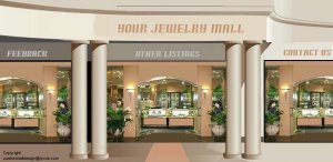 Jewelry Store Mall Auction Template or Web Site Header Logo Your Custom Links