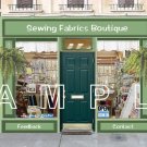 Fabric Boutique Shop Auction Template Web Site Header Logo Boutique With Your Custom Links
