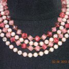 Pink 4 Strand Necklace