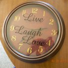 Live, Laugh, Love Clock