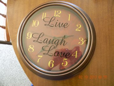 Live, Laugh, Love Clock