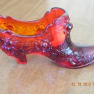Red Fenton Glass Slipper