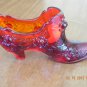 Red Fenton Glass Slipper