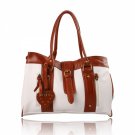 White Handbag Istitute of Wind Whims Leather Zipper Magnet Commuter