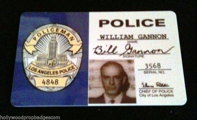 Bill Gannon Dragnet 60 S Tv Show Id Card New