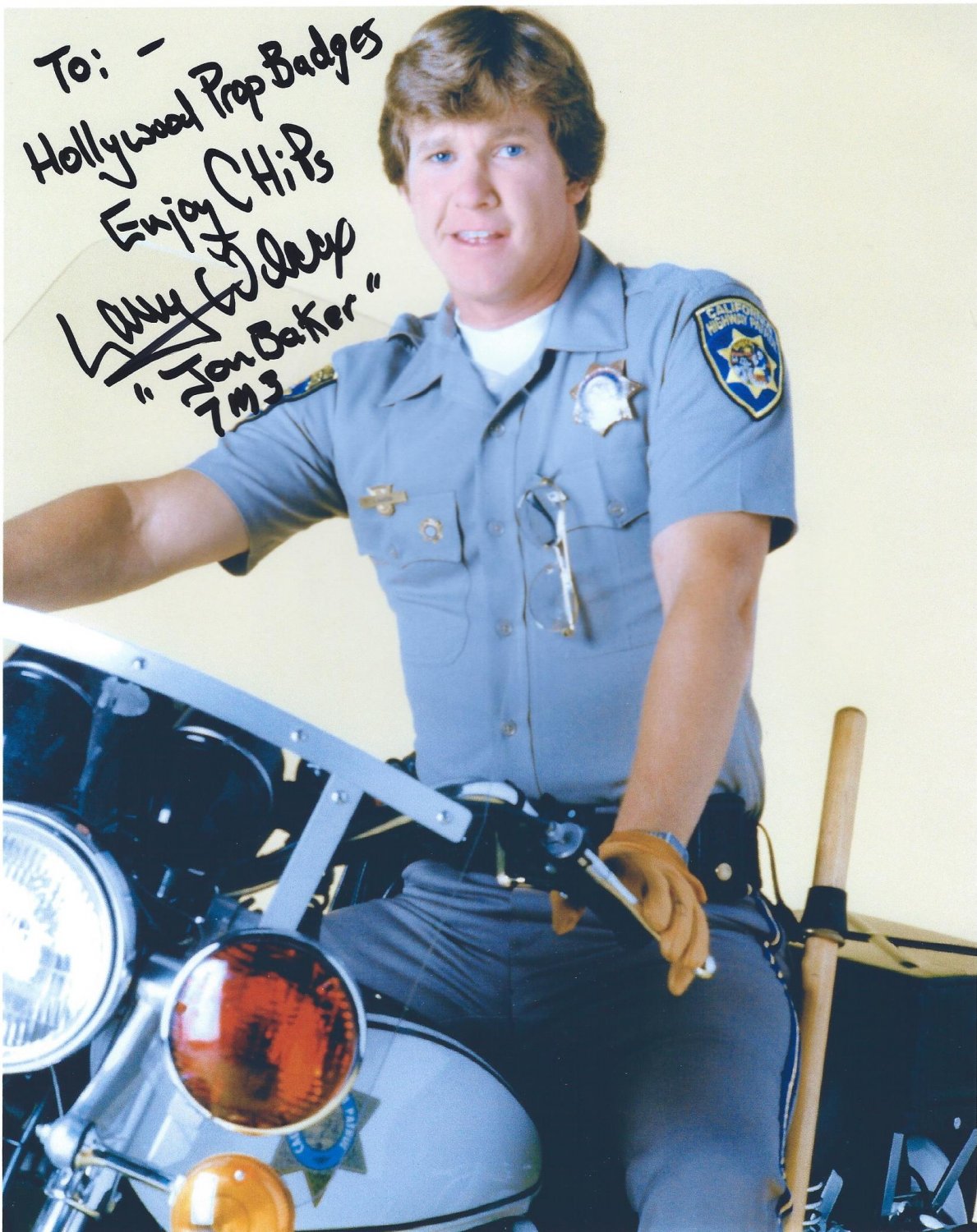 CHP "CHIP's" Tv Show Replica Jon Baker Badge 8712