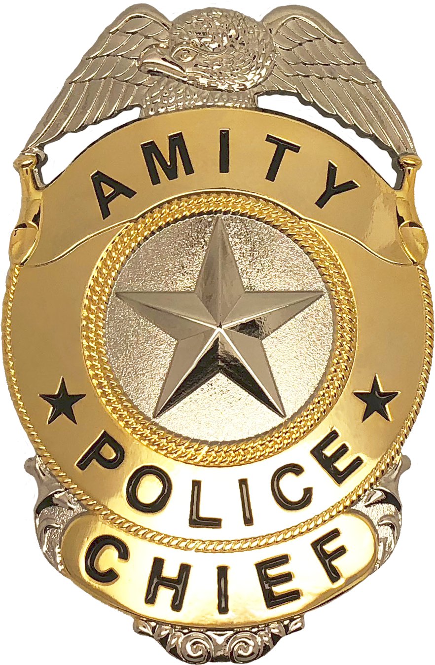 Amity Chief of Police Martin Brody Jaws 2 Prop Replica Badge! *Gold ...