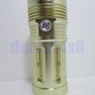 SKYRAY KING 6500Lm 4x CREE XM-L T6 LED Camping Flashlight Torch Light 4x 18650 Golden