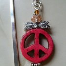 Bookmark Peace Sign Red