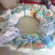 baby diaper wreath