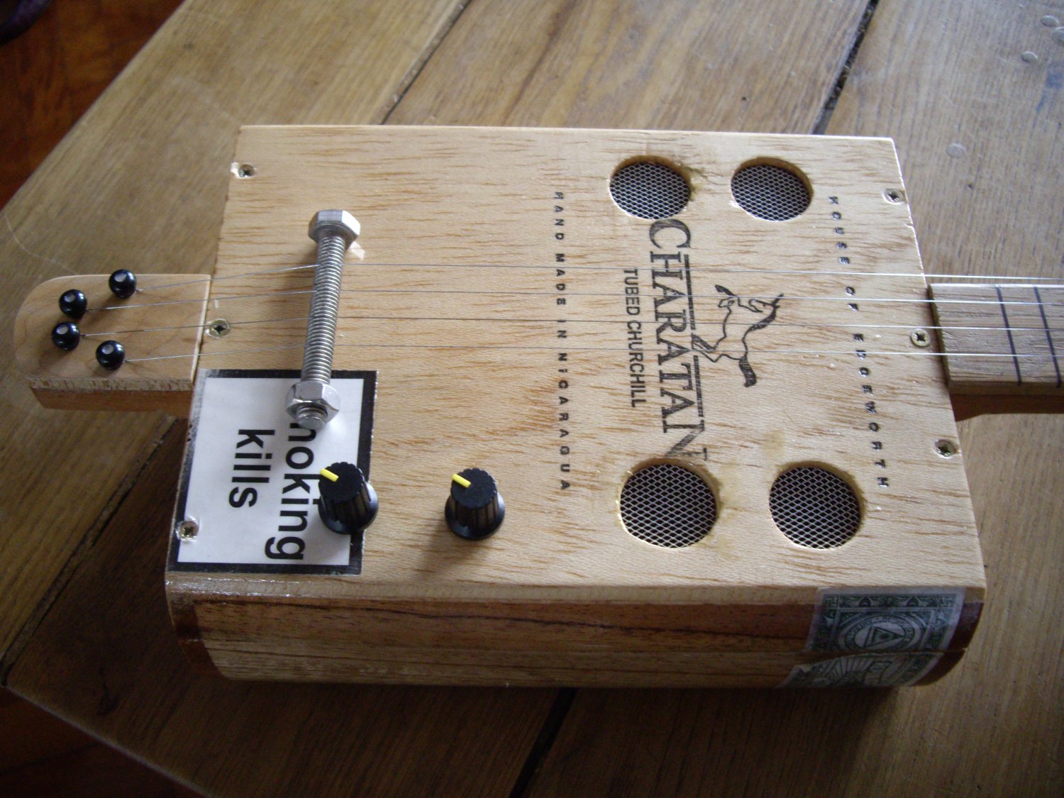 Cigar Box Guitar 4 String Hand Crafted