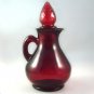 Avon Strawberry Bath Foam Ruby Red glass cruet-4a