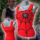 Spiderweb Punk Tank Top Red